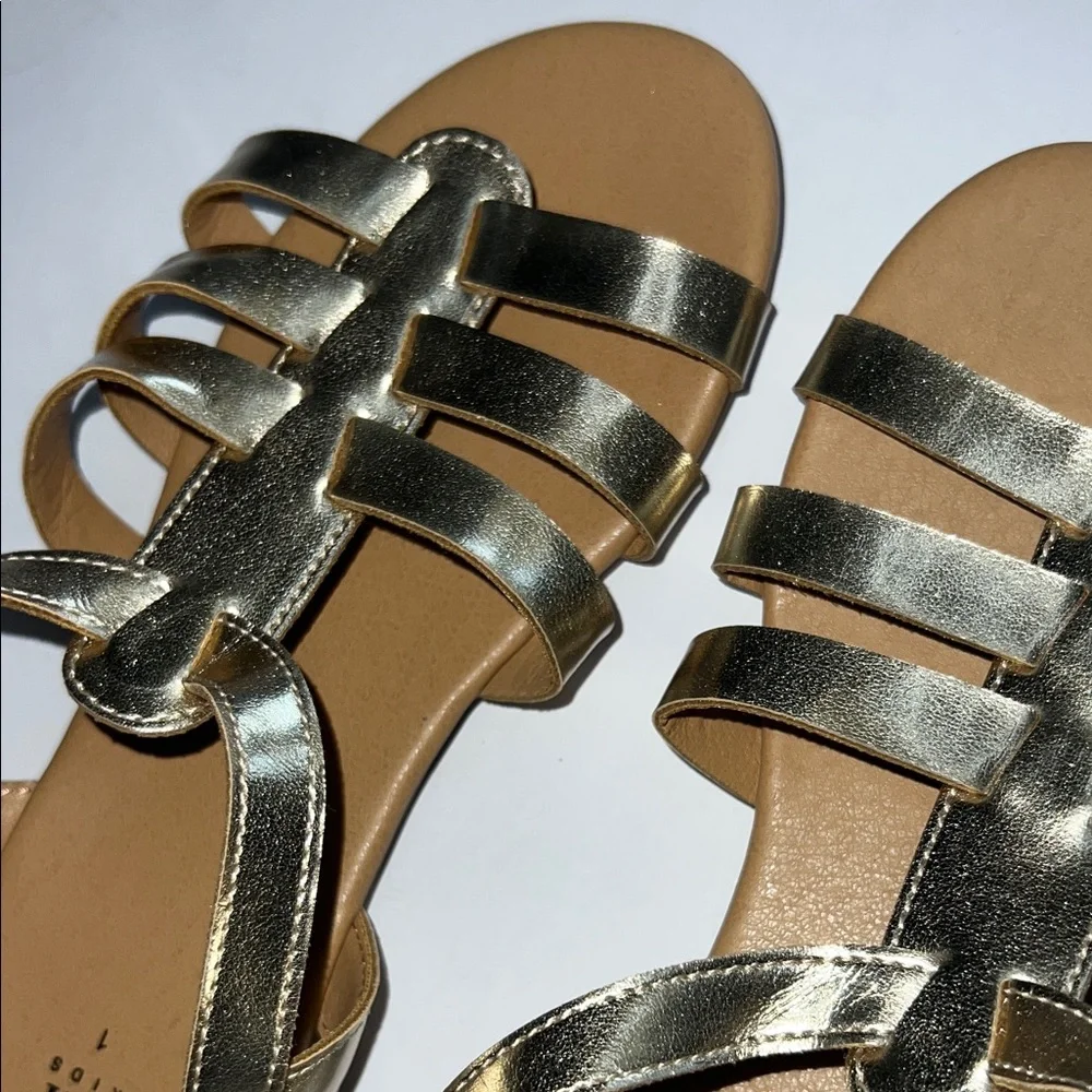 GAP Gold Strappy Sandals Kids Size 1